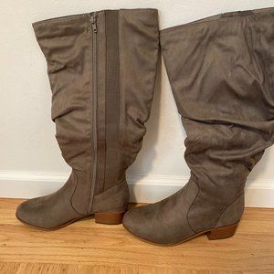 Great deal! Lane Bryant Slouch Tall Boots - Gray, 10W